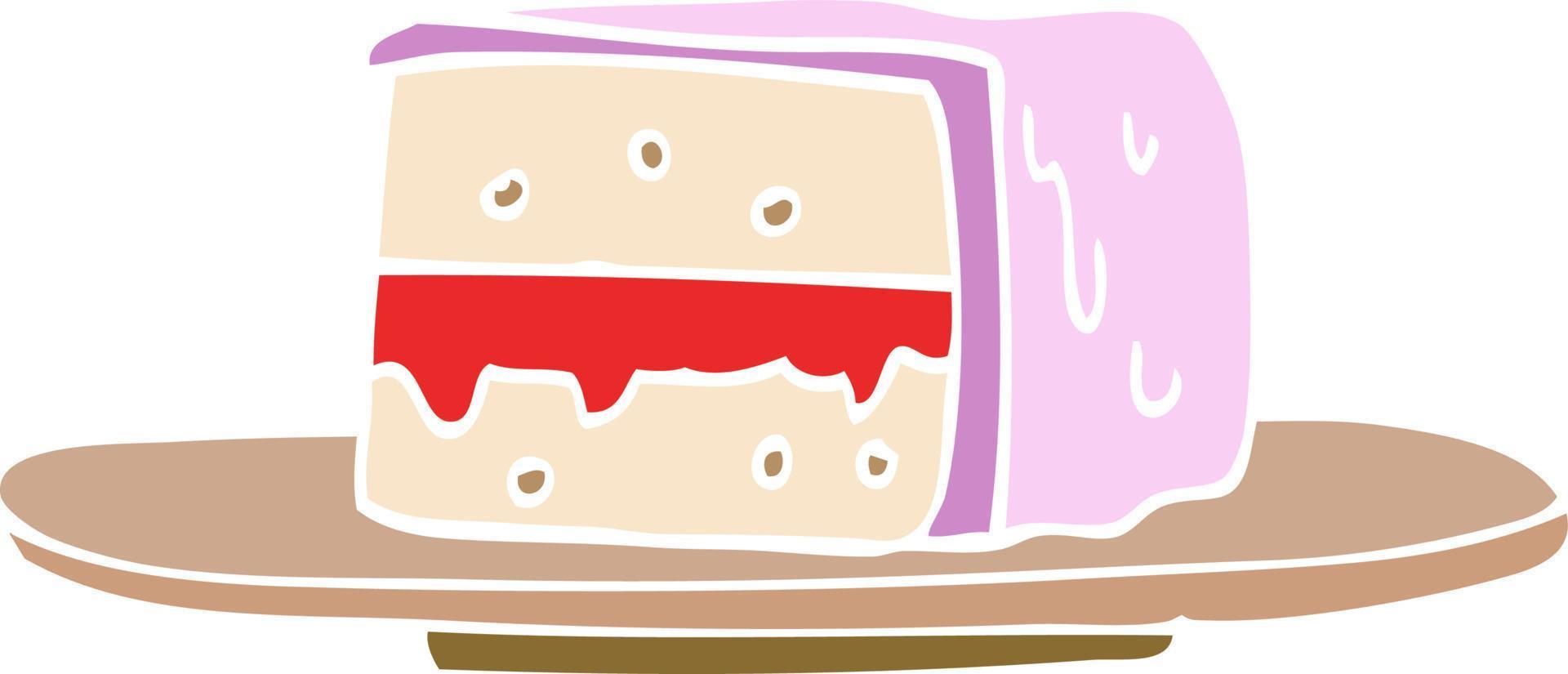 cartoon doodle slice of cake vector