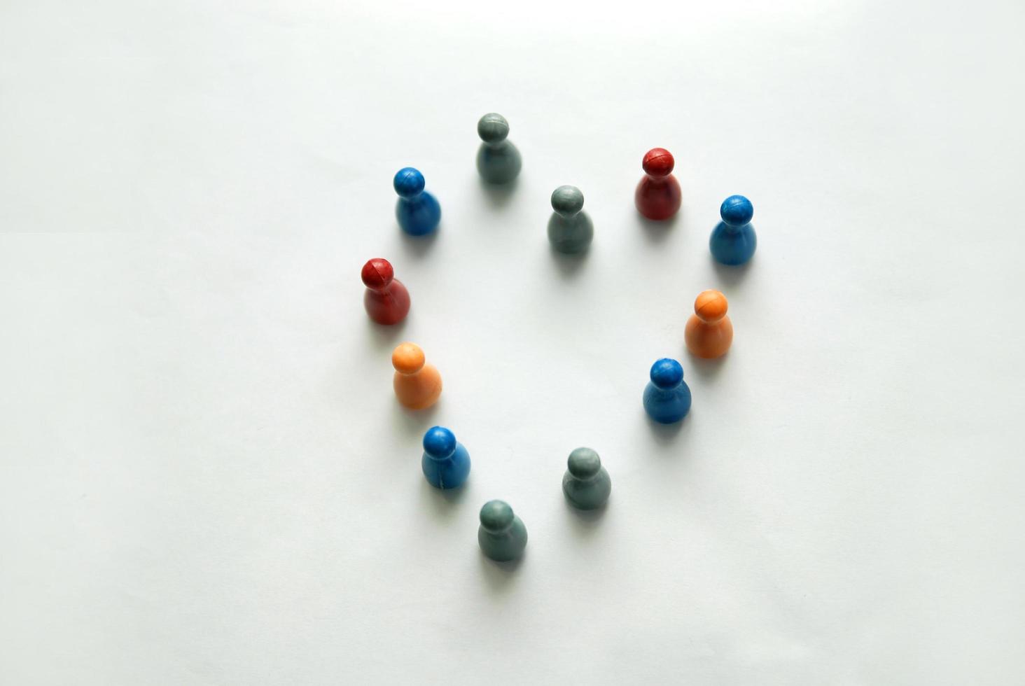 Concept of a multi-colored crowd photo
