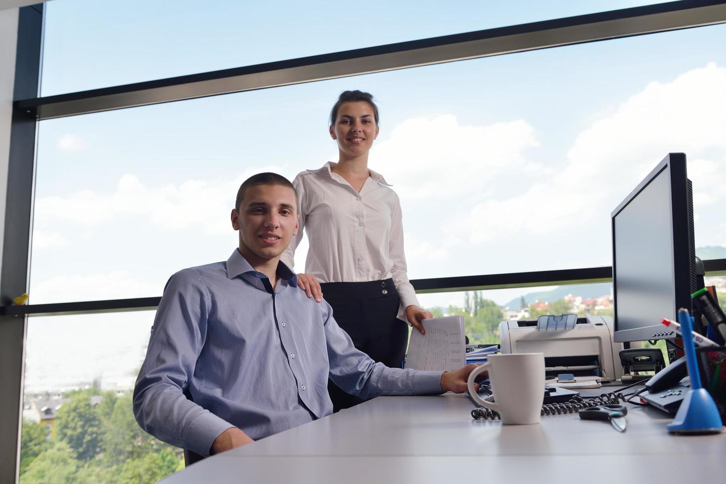 business people in a meeting at office photo