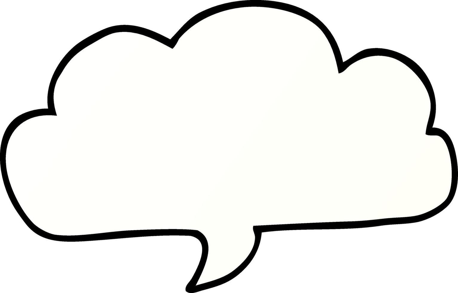 cartoon doodle cloud speech bubble vector