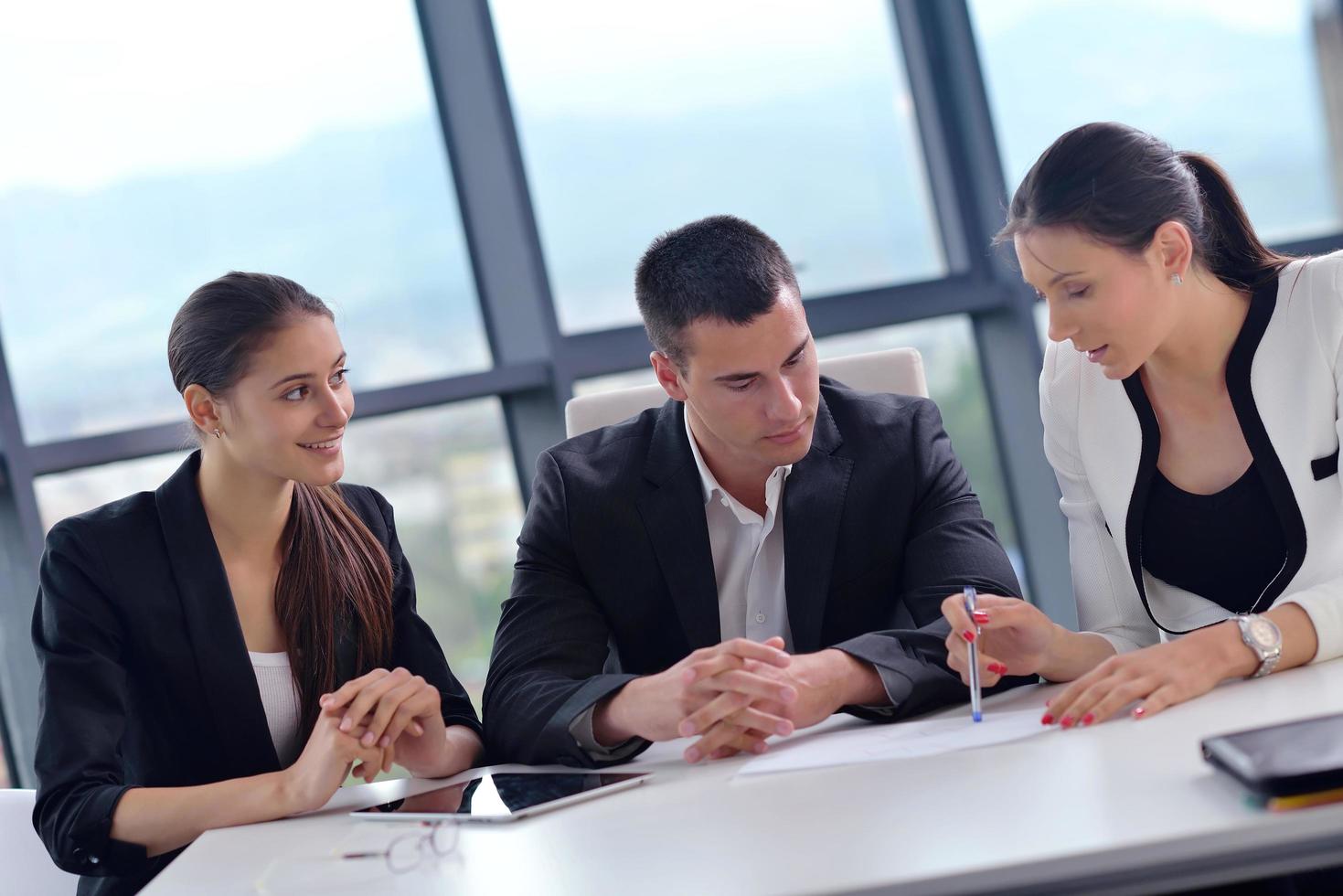 business people group in a meeting at office photo