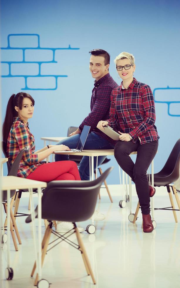 startup business team on meeting photo