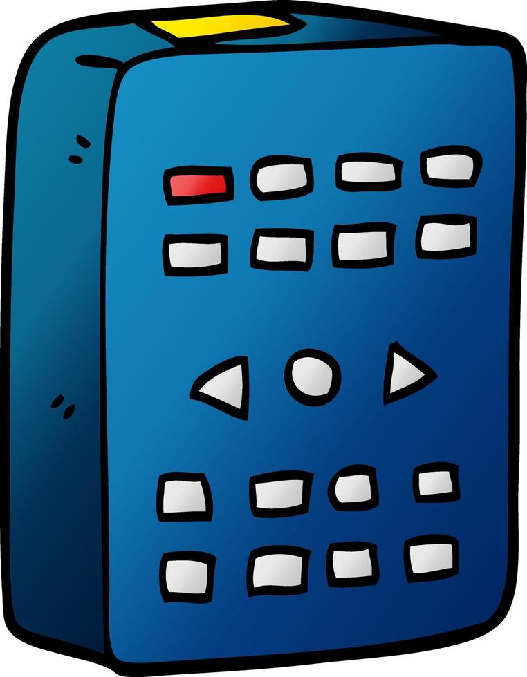 cartoon doodle old remote control vector