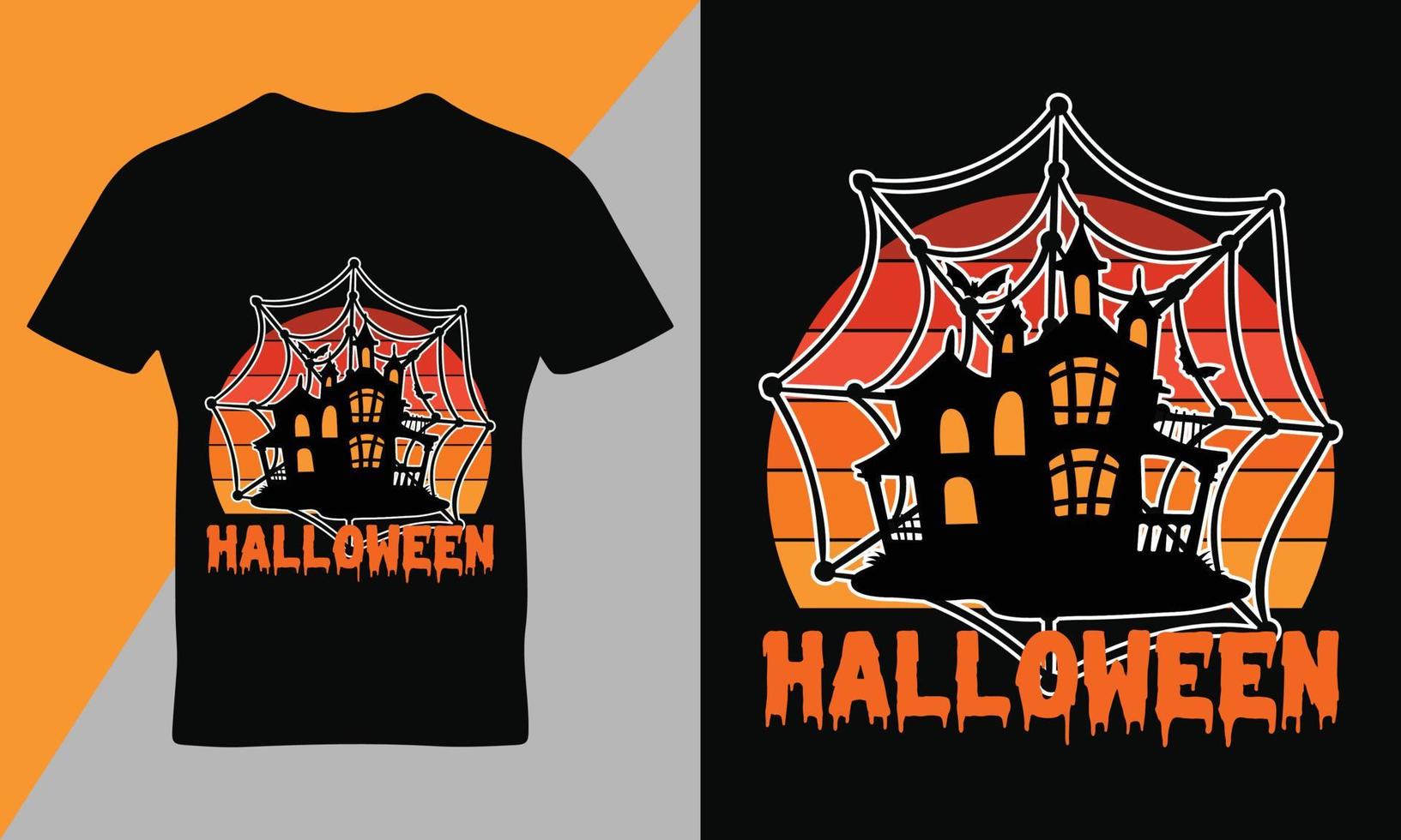 Happy Halloween quote typography tshirt design vector