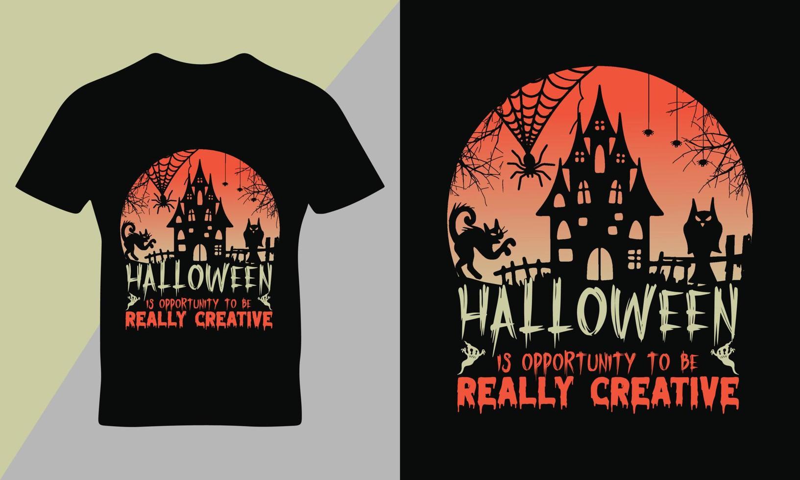 Happy Halloween quote typography tshirt design vector