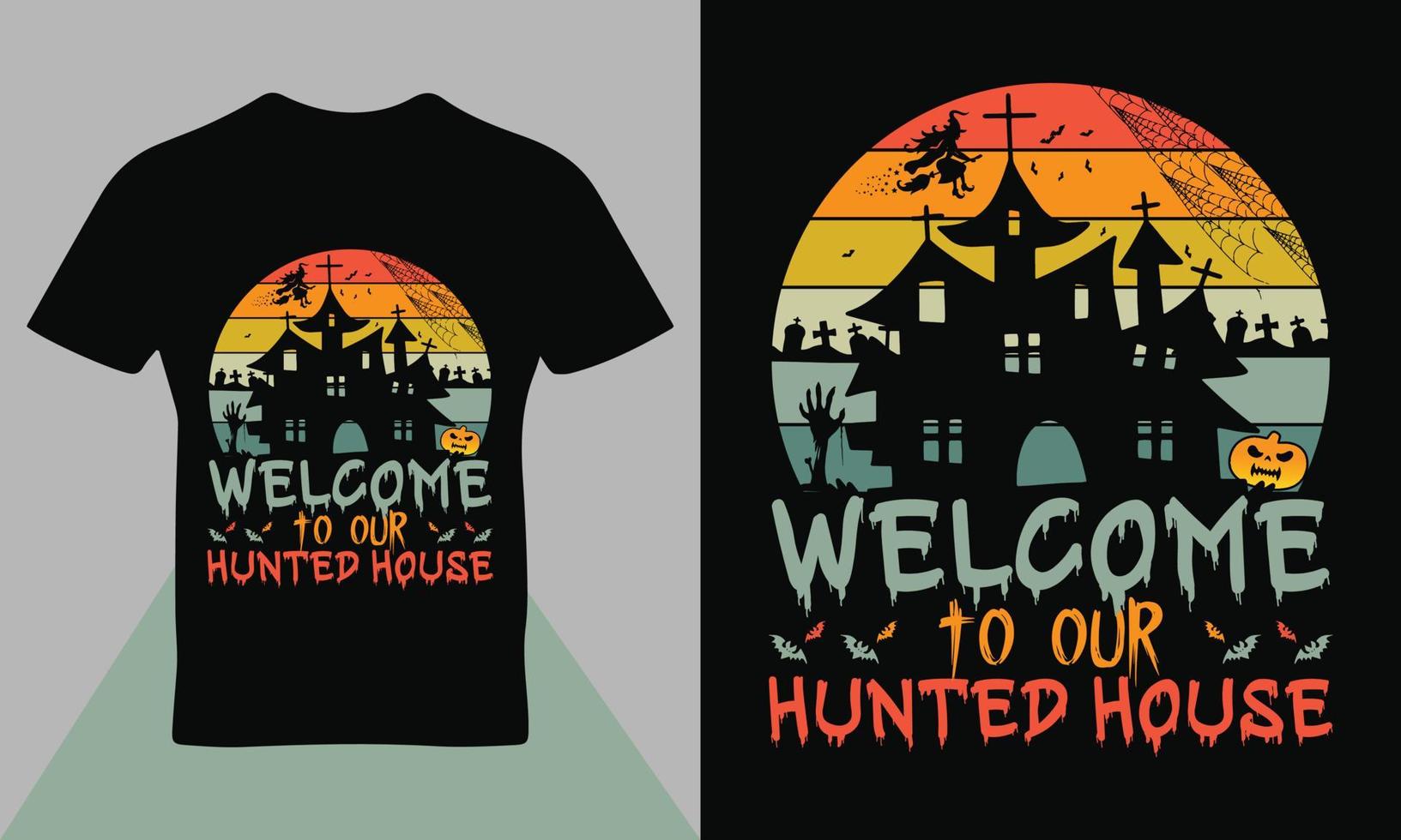 Happy Halloween quote typography tshirt design vector