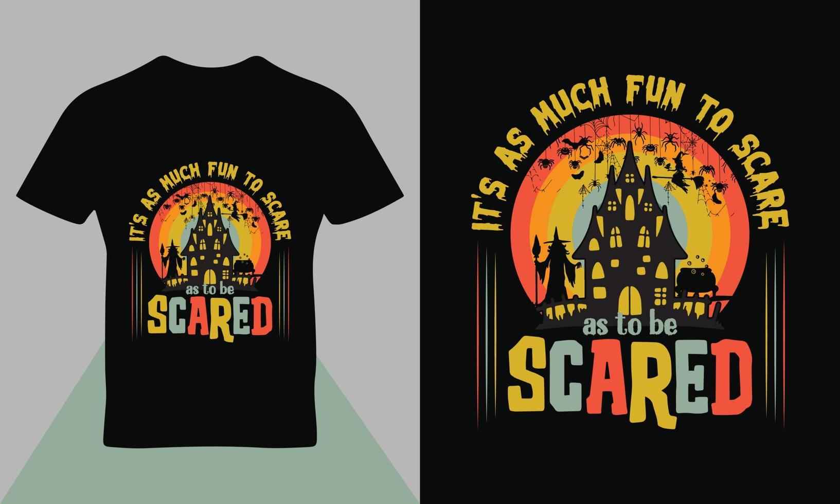 Happy Halloween quote typography tshirt design vector