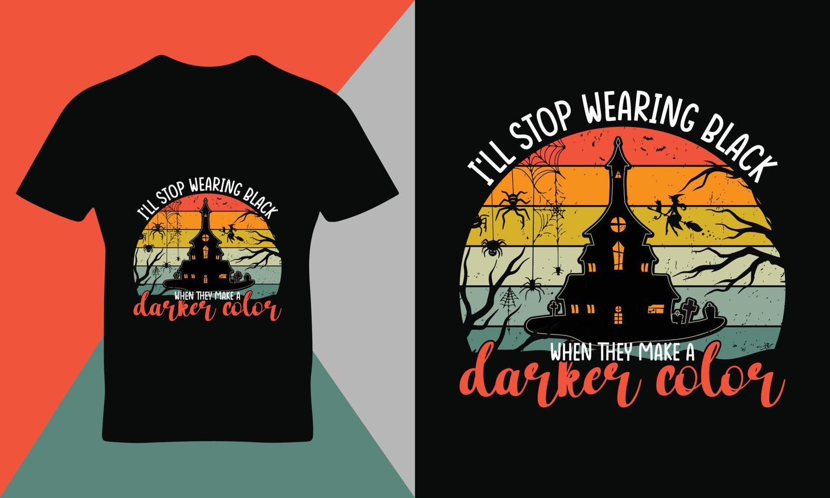 Happy Halloween quote typography tshirt design vector