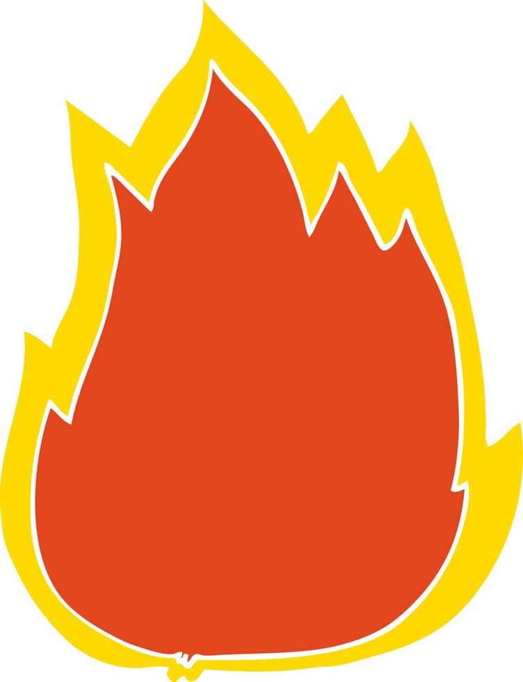 flat color style cartoon fire vector