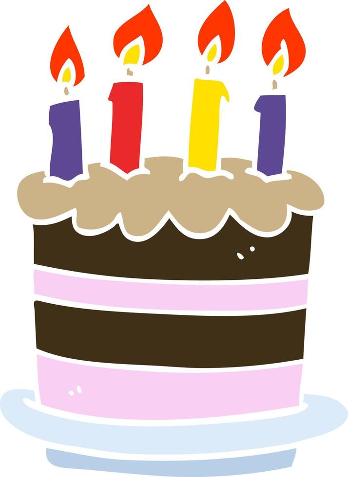 cartoon doodle birthday cake vector