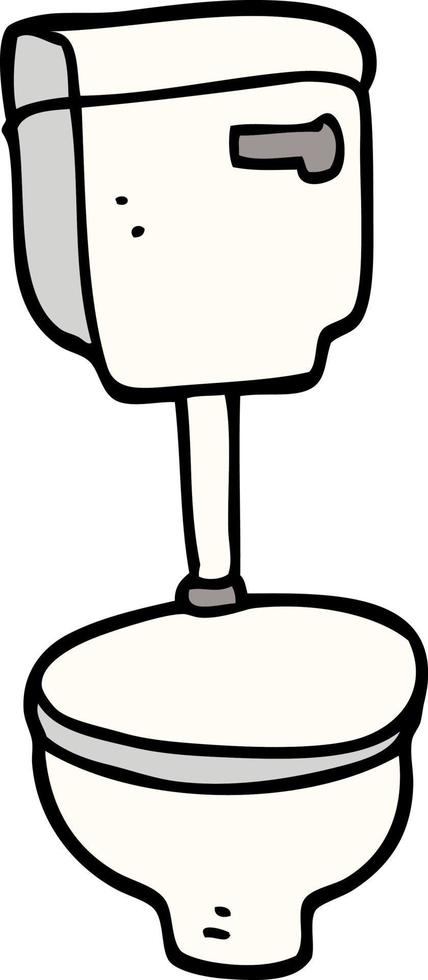 cartoon doodle closed toilet vector
