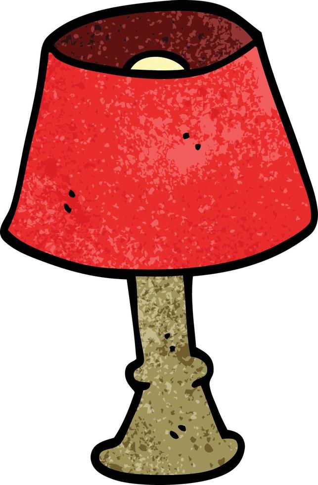 cartoon doodle house lamp vector