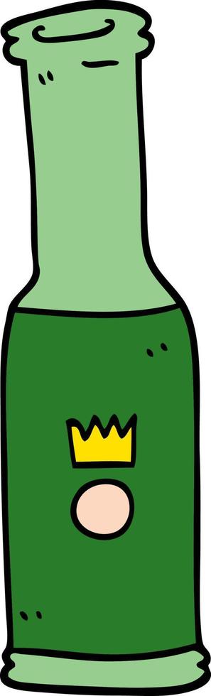 cartoon doodle bottle of pop vector