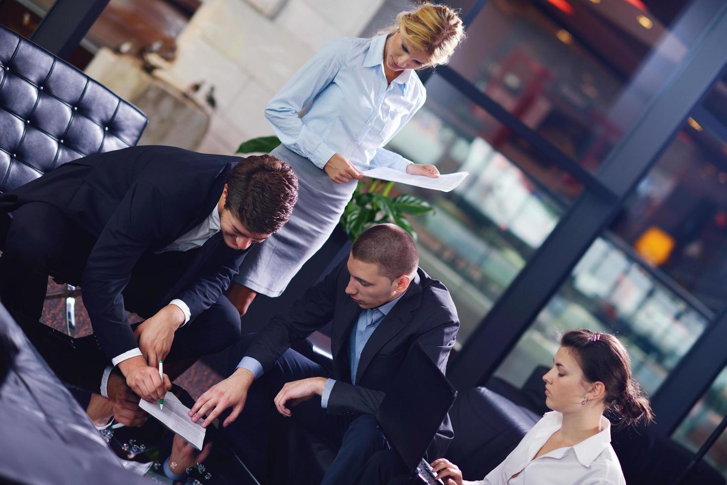 business people in a meeting at office photo