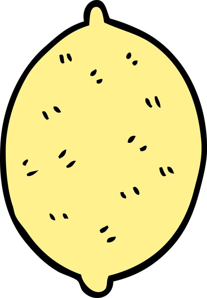 cartoon doodle lemon fruit vector