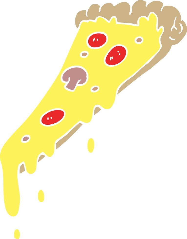 rebanada de pizza de garabato de dibujos animados vector