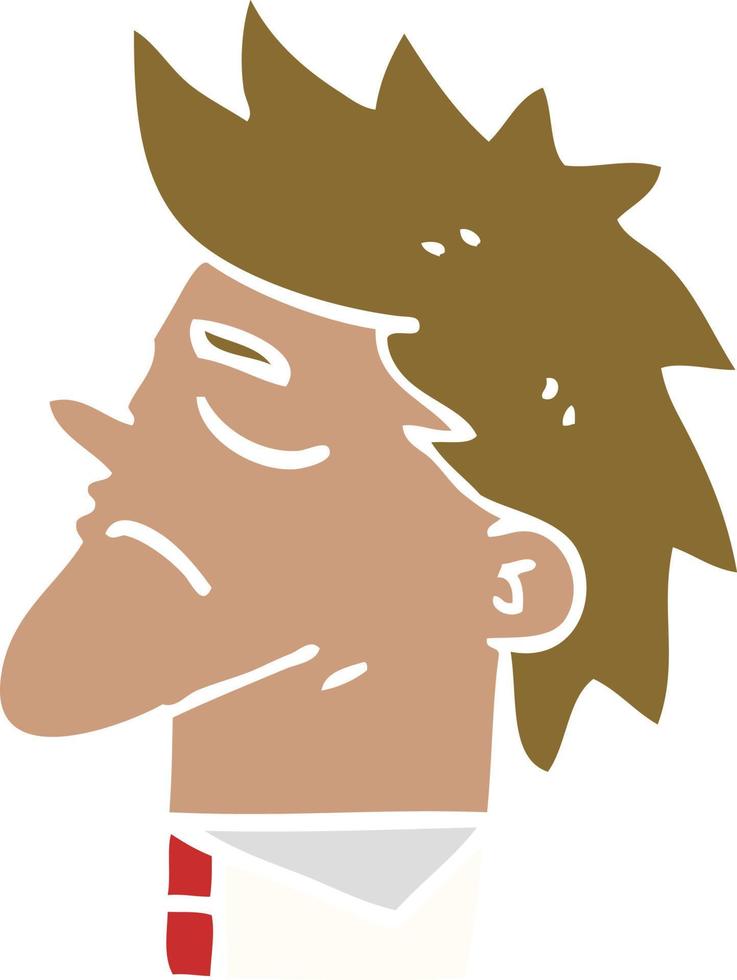 cartoon doodle arrogant man vector