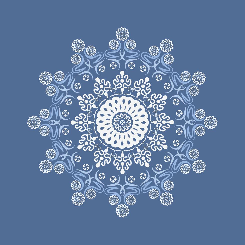 Flower Mandala. Vintage decorative elements. Oriental pattern, vector illustration. Islam, Arabic, Indian, turkish, pakistan, chinese, ottoman motifs and crytals color