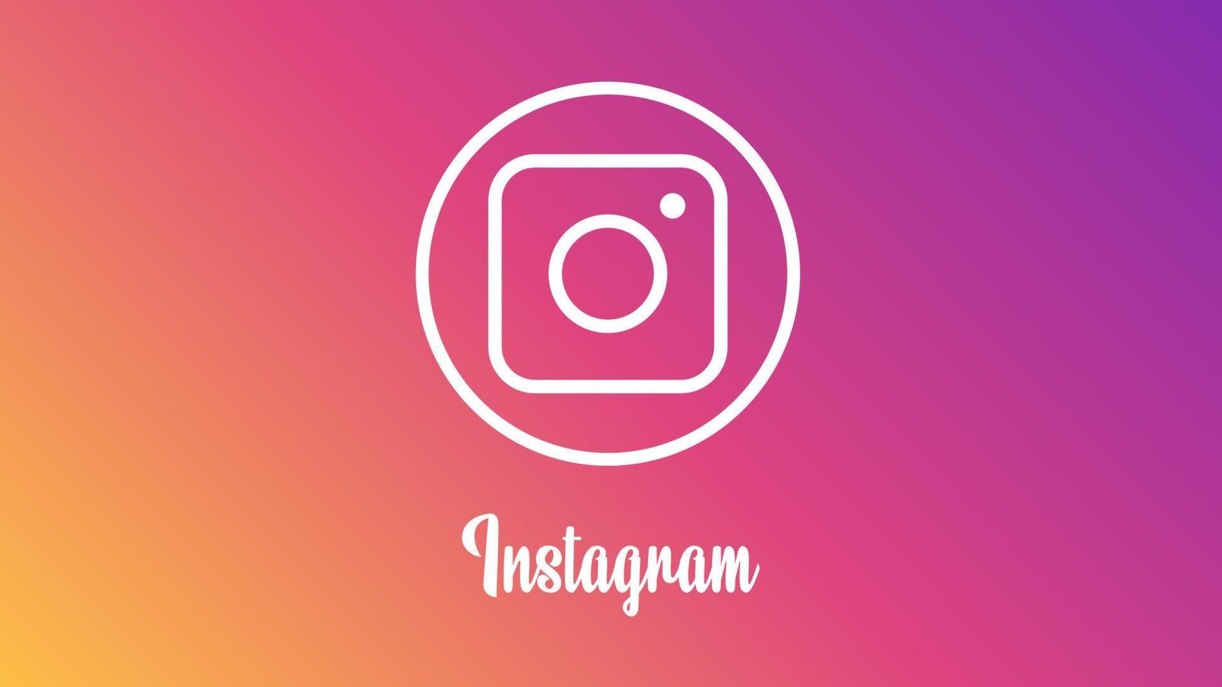 Design of Instagram logo on background. vector