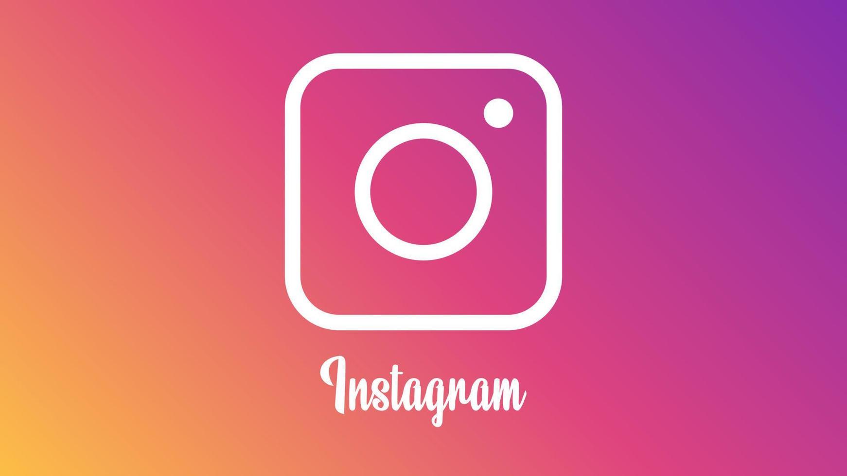 Design of Instagram logo on background. vector