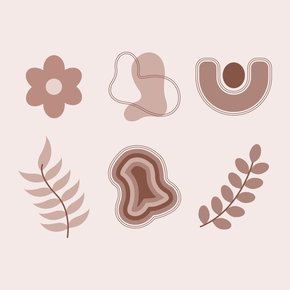 decorative abstract elements. 2D vector