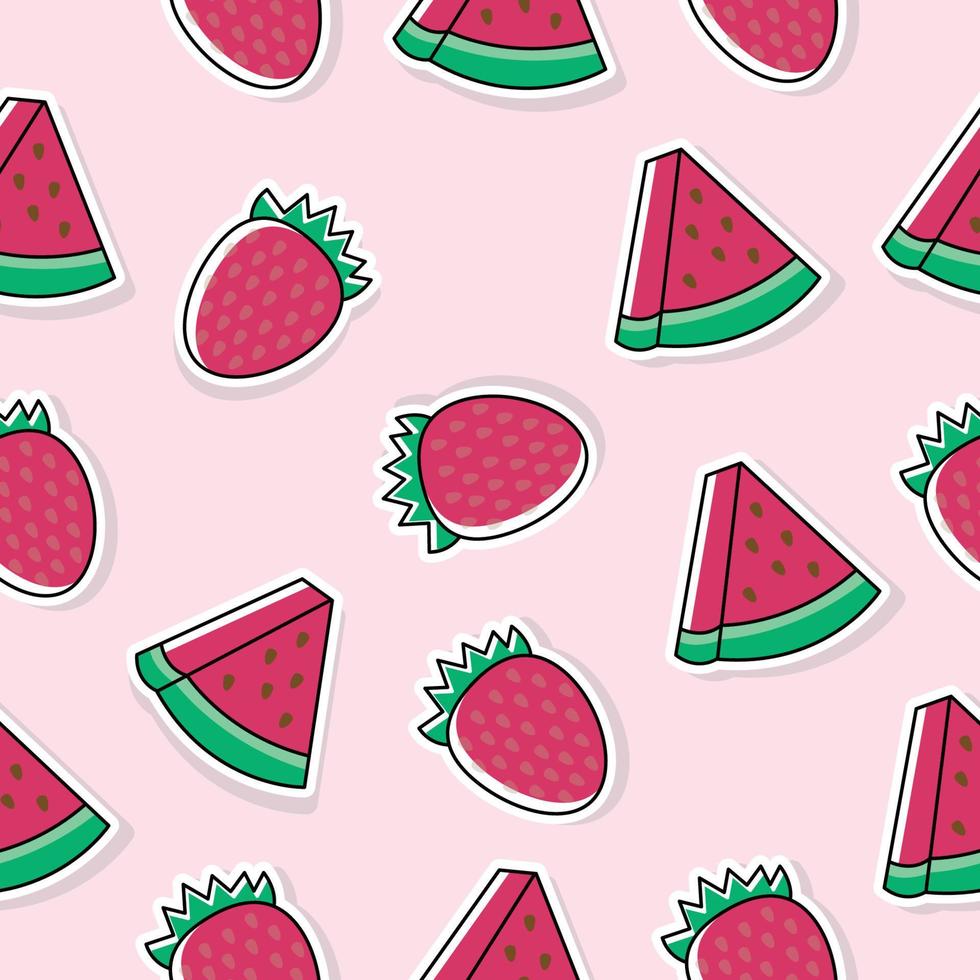 seamless pattern of fruits. vector