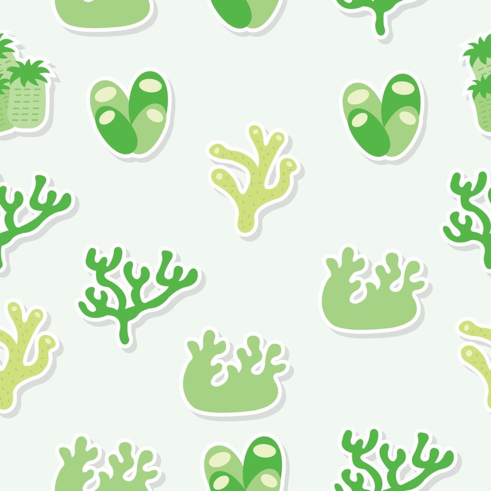 seamless pattern from coral reefs. vector