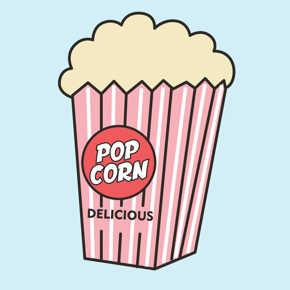 delicious pop corn vector