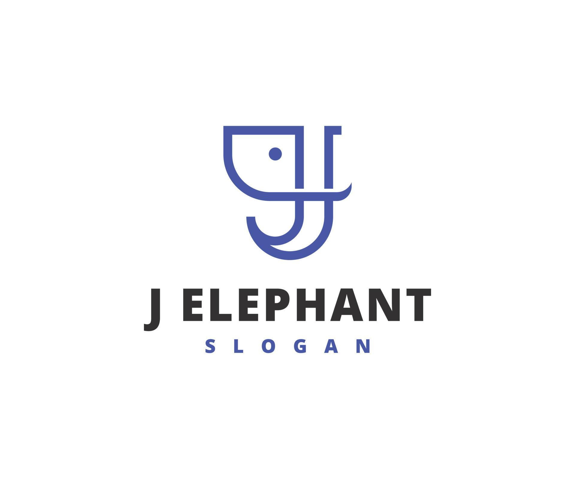 Letter J Elephant Logo 12142131 Vector Art at Vecteezy