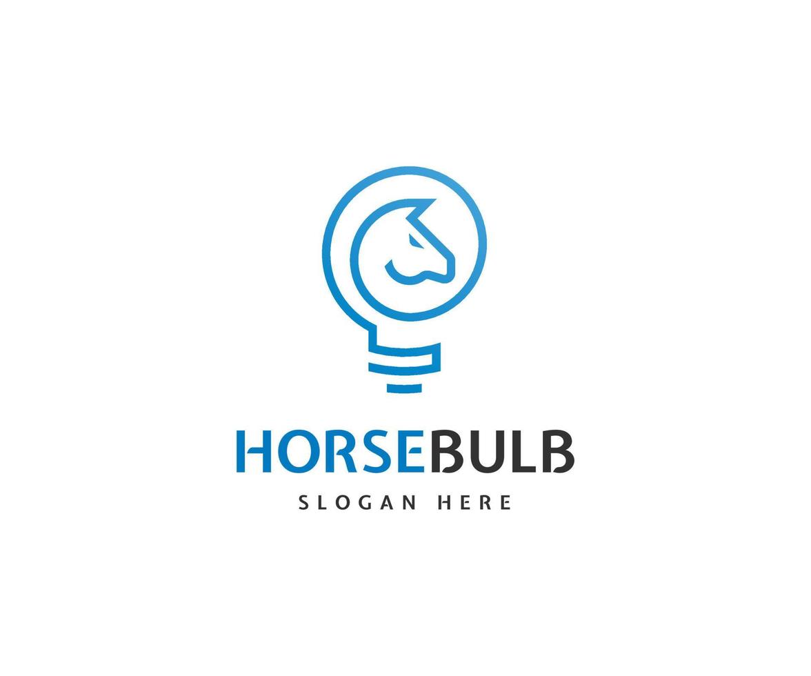 logotipo de bulbo de caballo vector
