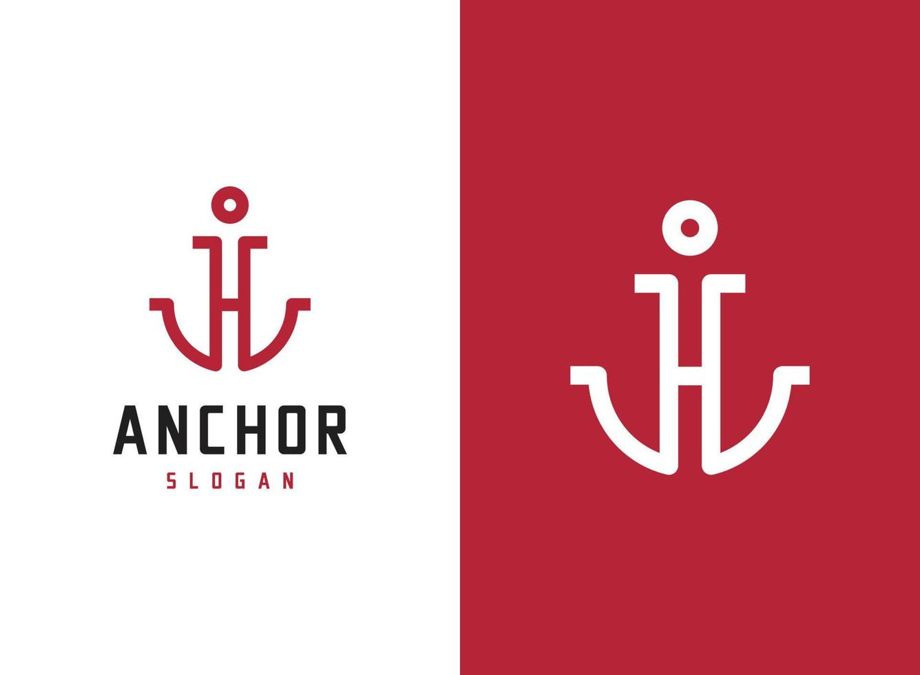 Letter H Anchor Logo vector