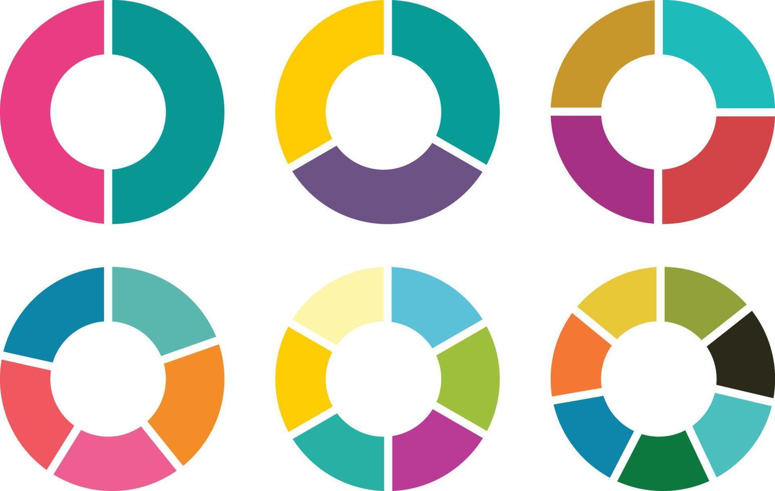 colorful Circle arrows set isolate on white background. vector