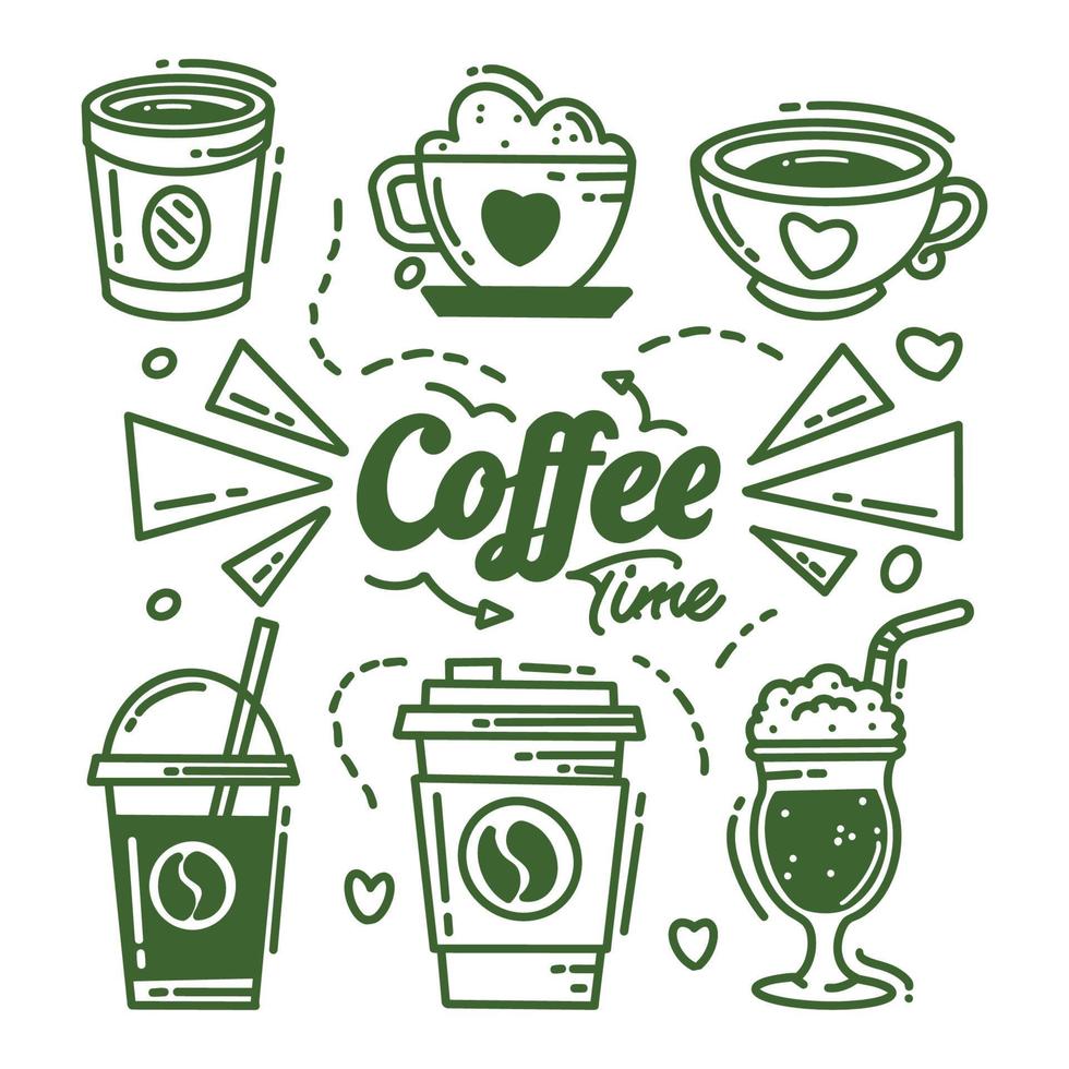 Cafe and coffee house pattern collection vector