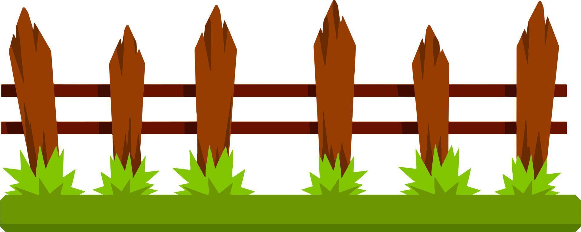 cartoon wooden fence