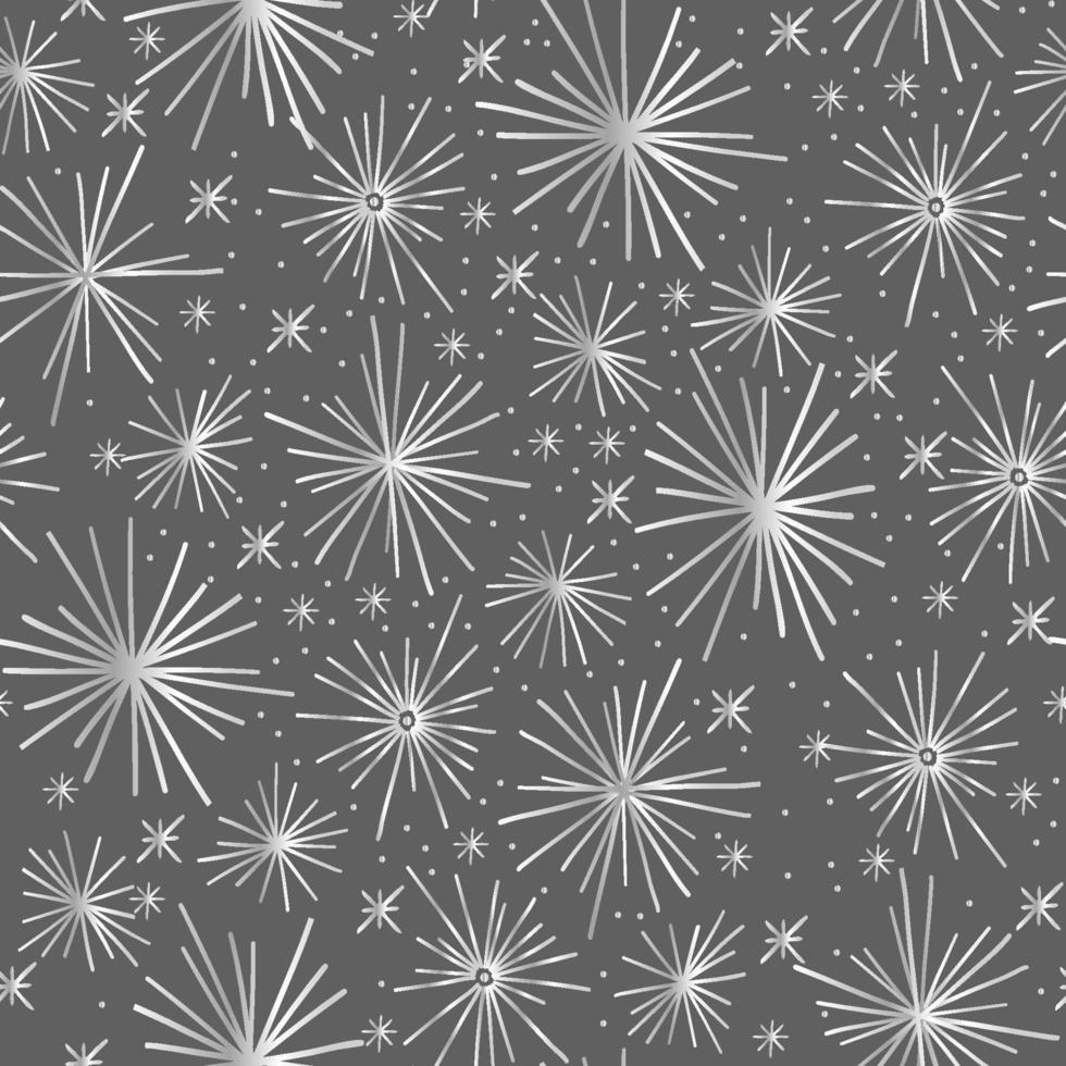 Silver sparkles seamless repeat pattern vector