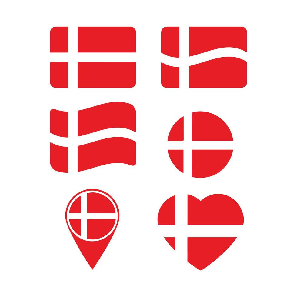 denmark flag vector design