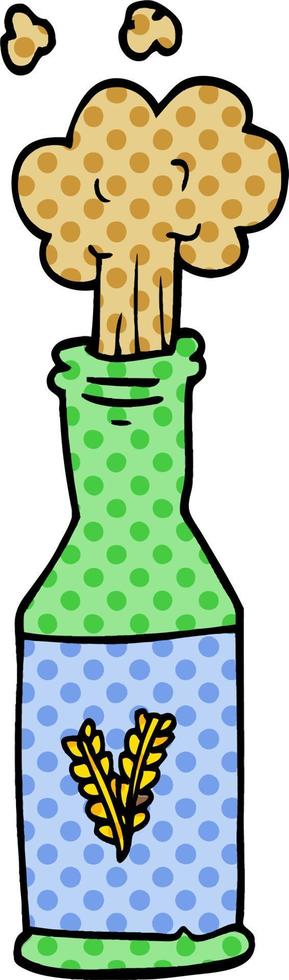 cartoon doodle beer and foam vector