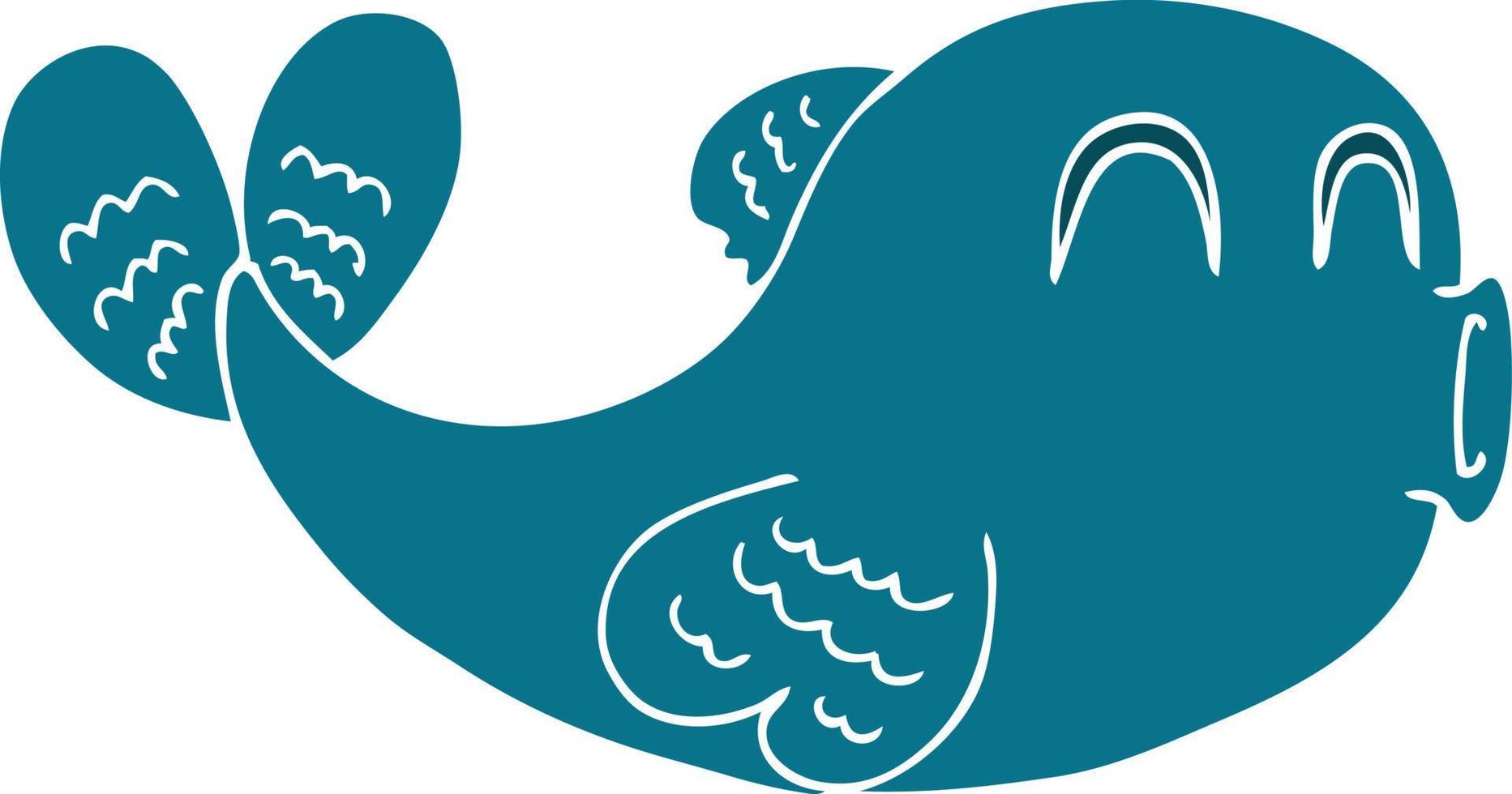 cartoon doodle of a fish vector