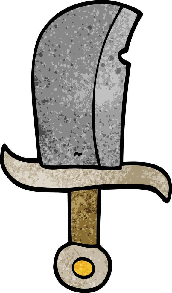 cartoon doodle dagger vector