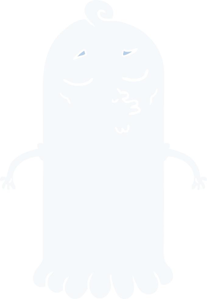 flat color style cartoon ghost vector