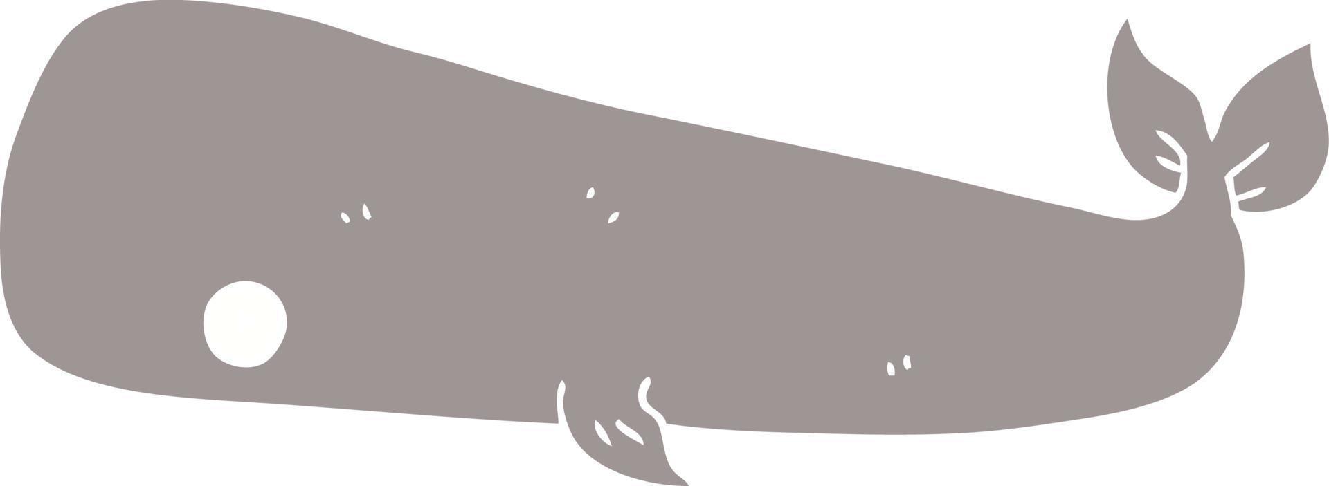 cartoon doodle whale vector