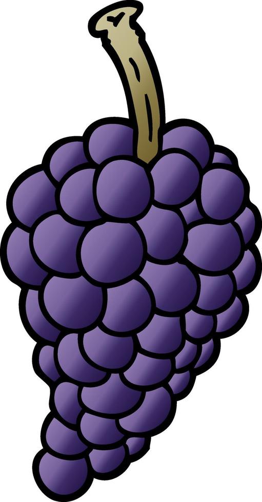 cartoon doodle bunch of grapes vector
