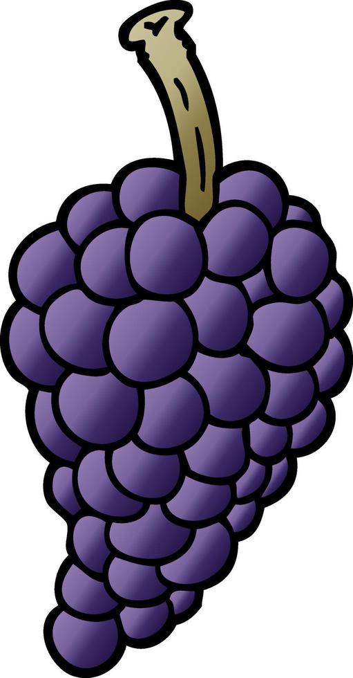 caricatura, garabato, racimo, de, uvas vector