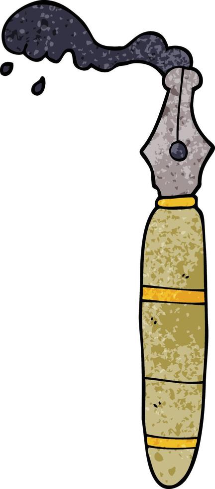 cartoon doodle fountain pen vector