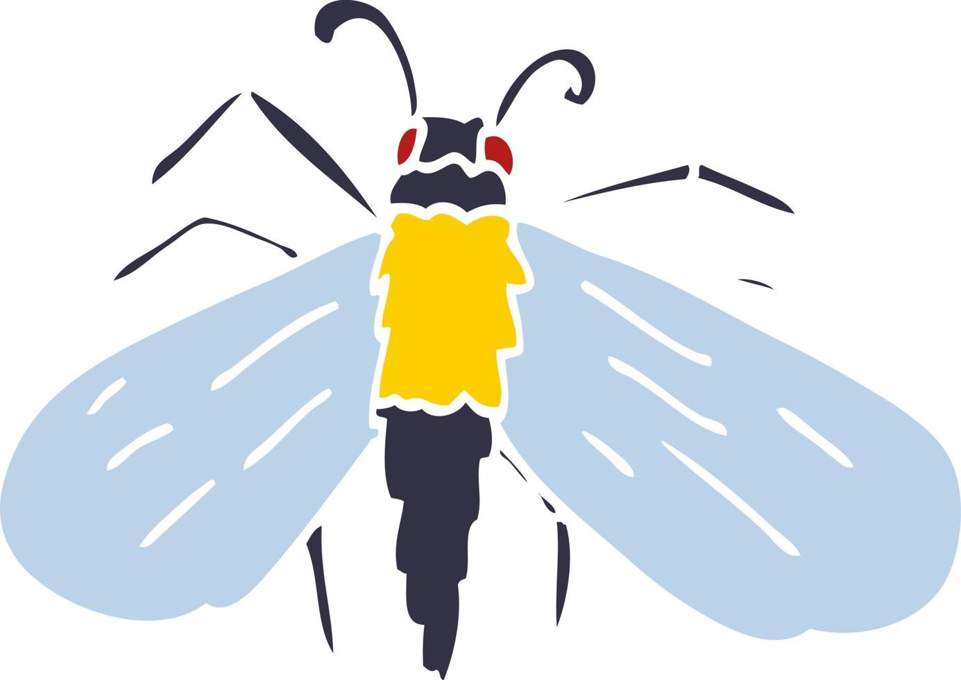 caricatura, garabato, abeja vector