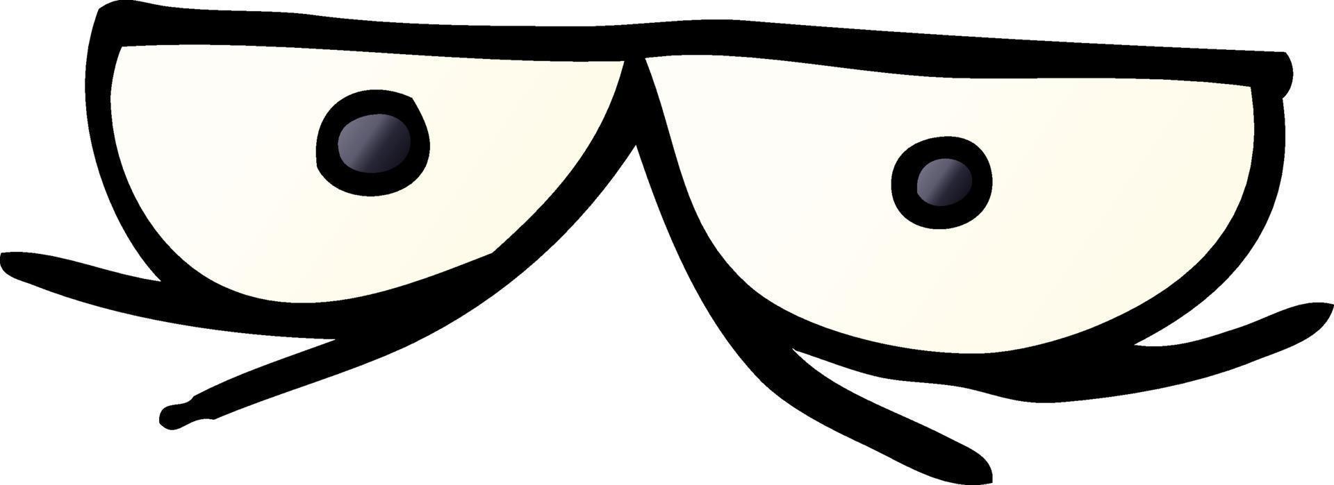 cartoon doodle staring eyes vector