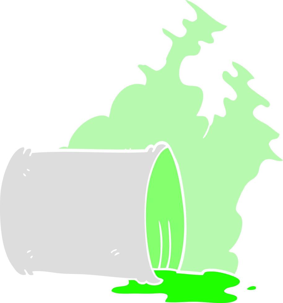 flat color illustration of a cartoon spilled chemicals vector