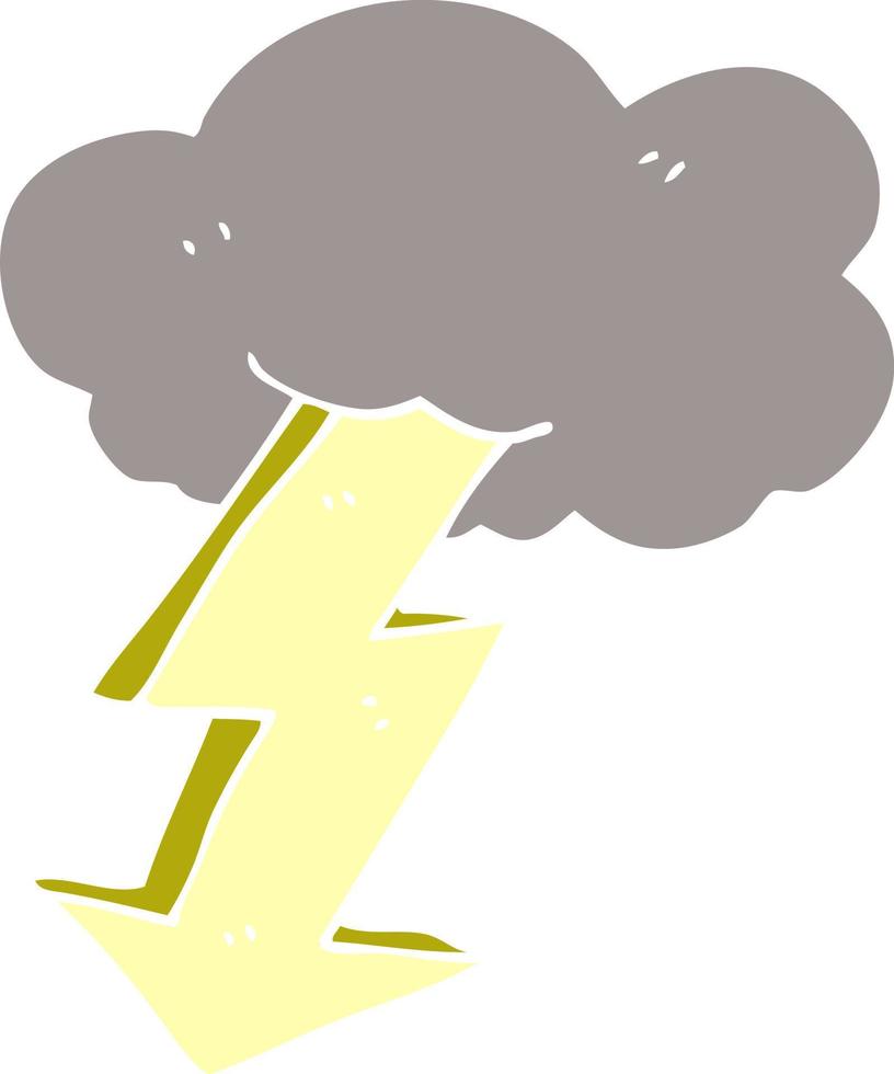 cartoon doodle lightning bolt vector