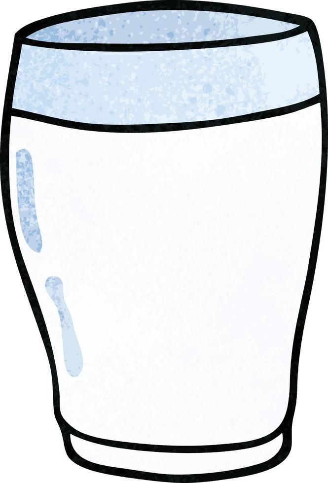 cartoon doodle glass of milk vector