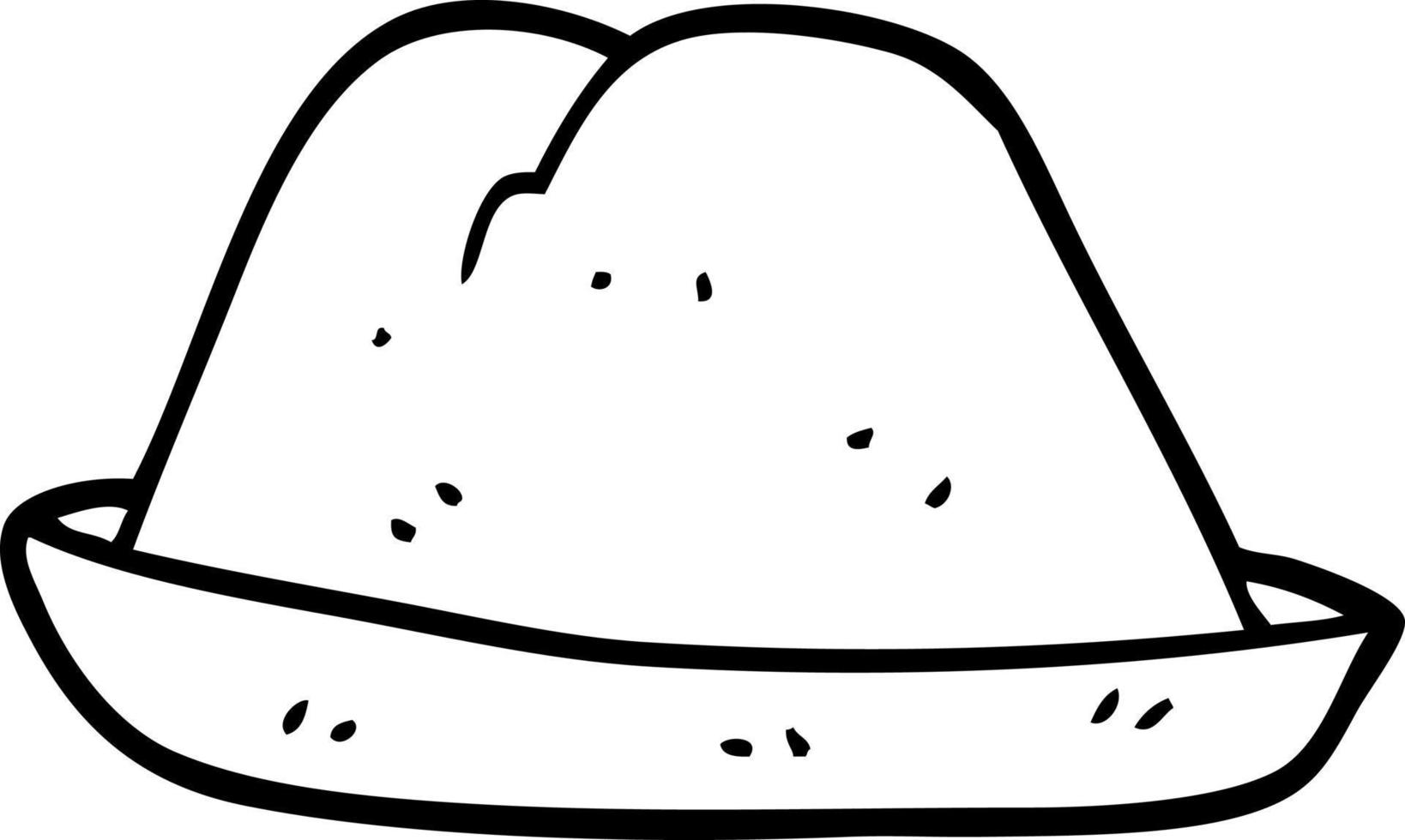 line drawing cartoon hat vector